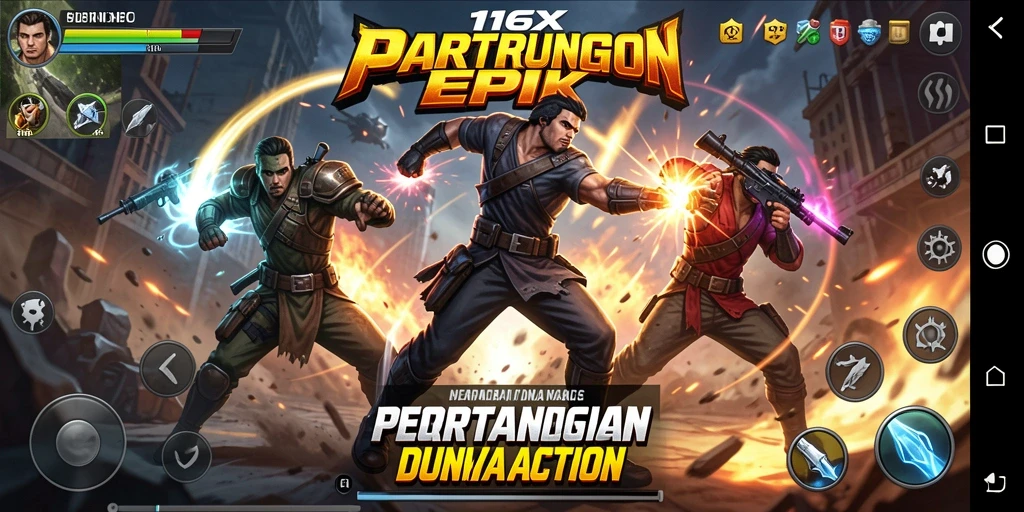 Tampilan aksi mendebarkan dalam permainan 116X.