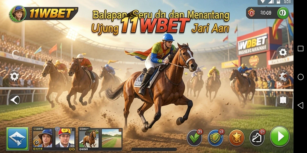 Tampilan menegangkan dari gameplay Racing di 11WBET.