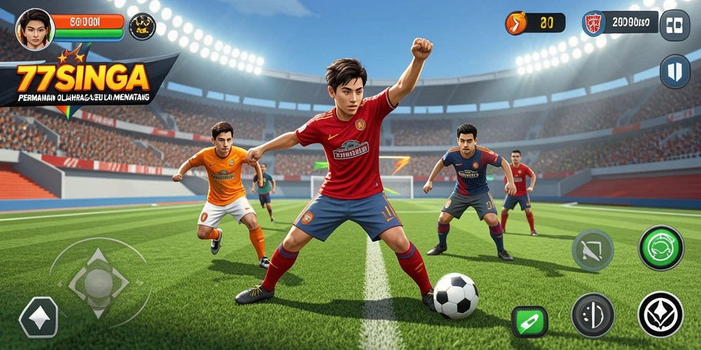 Tampilan gameplay menarik dari <strong>77SINGA</strong> dengan aksi olahraga yang mendebarkan.