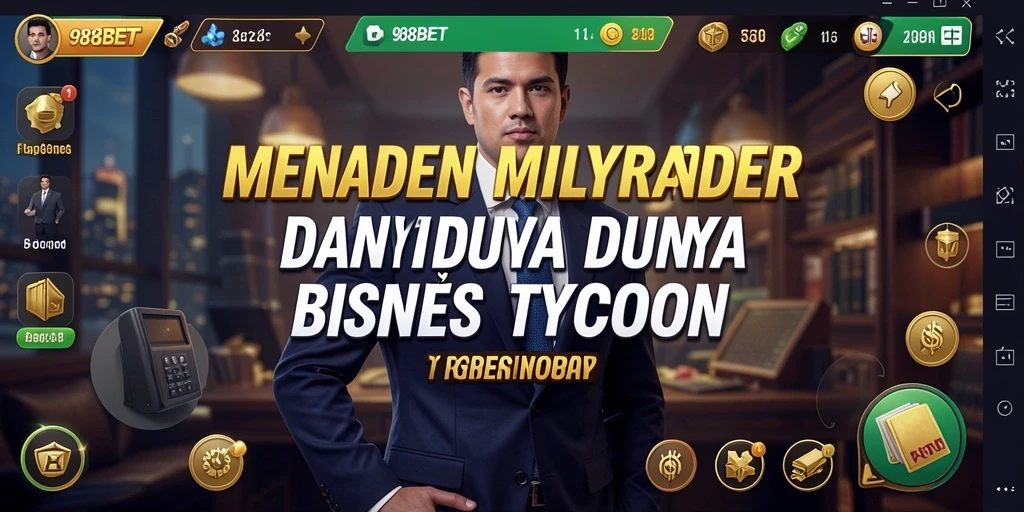 Tampilan gameplay 988BET yang menawan dalam dunia bisnis Tycoon.