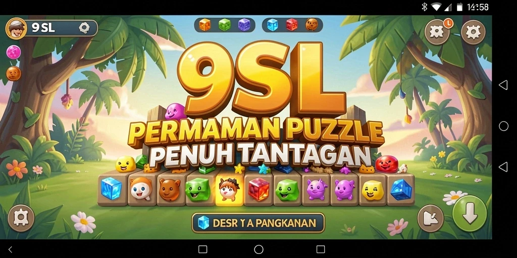 Screenshot gameplay 9SL yang menunjukkan tantangan puzzle yang menarik.