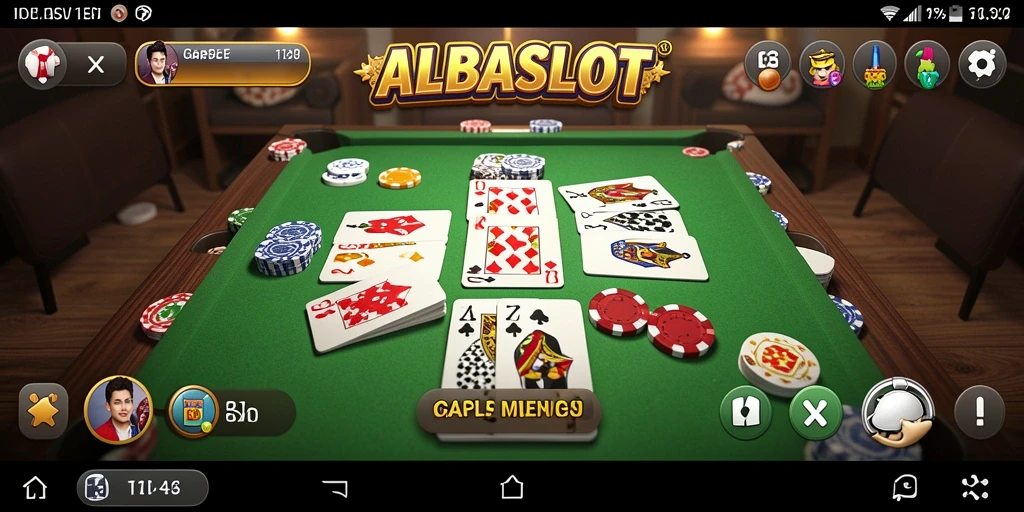 Gameplay seru Gaple di ALBASLOT dengan tampilan grafis menarik.