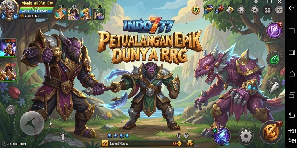 Tampilan gameplay epik dalam dunia RPG yang menawan.