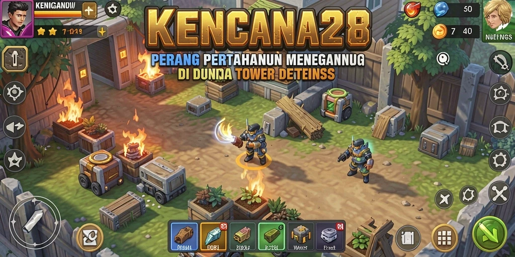 Tampilan gameplay KENCANA28 yang mendebarkan dalam Tower Defense.