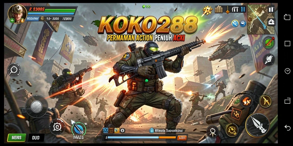 Tampilan gameplay mendebarkan dalam KOKO288, penuh aksi dan tantangan.