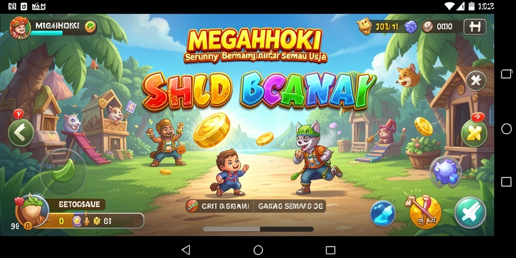 Screenshot utama MEGAHOKI menampilkan gameplay santai dan menyenangkan.