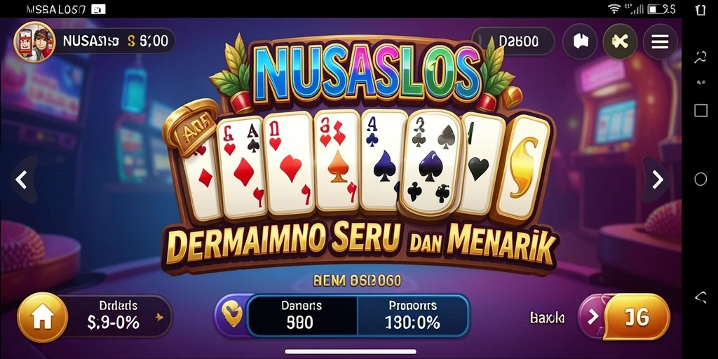 Tampilan aksi seru permainan domino NUSASLOTS.