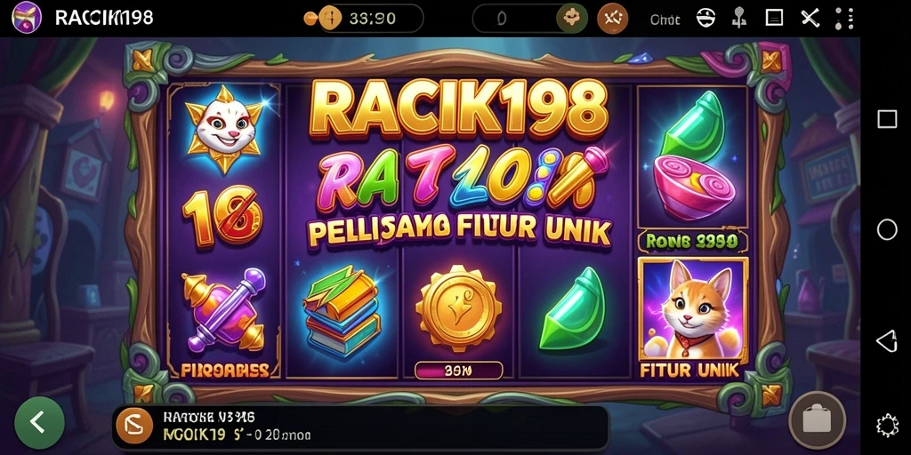 Screenshot utama RACIK198 menampilkan gameplay Slot yang seru dan interaktif.