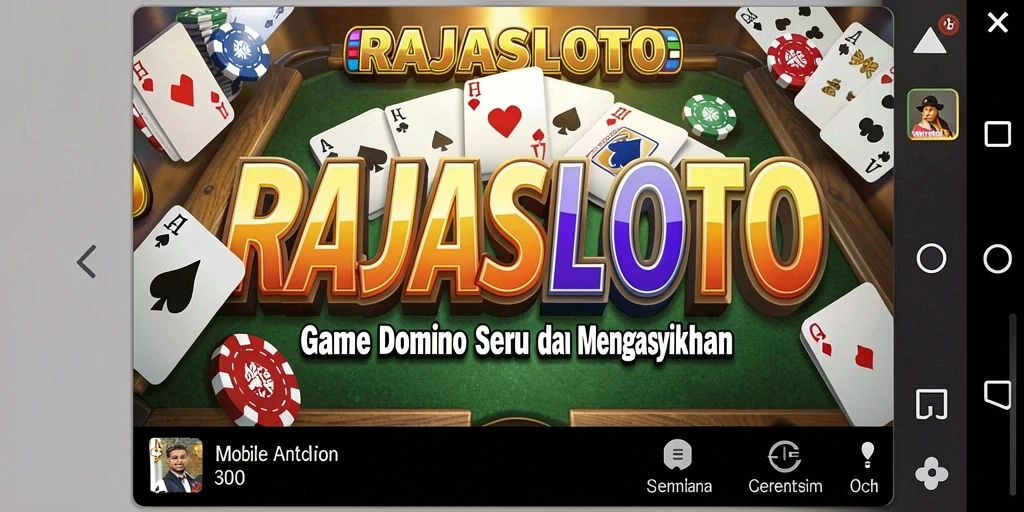 Screenshot gameplay RAJASLOTO yang menampilkan aksi seru dalam permainan Domino.