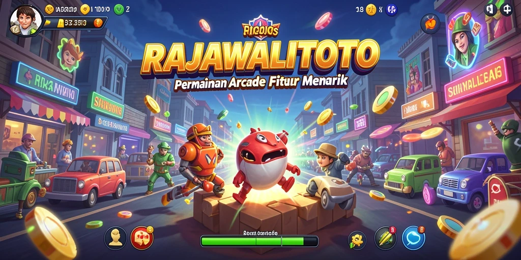 Tampilan gameplay menarik dari permainan Arcade RAJAWALITOTO.