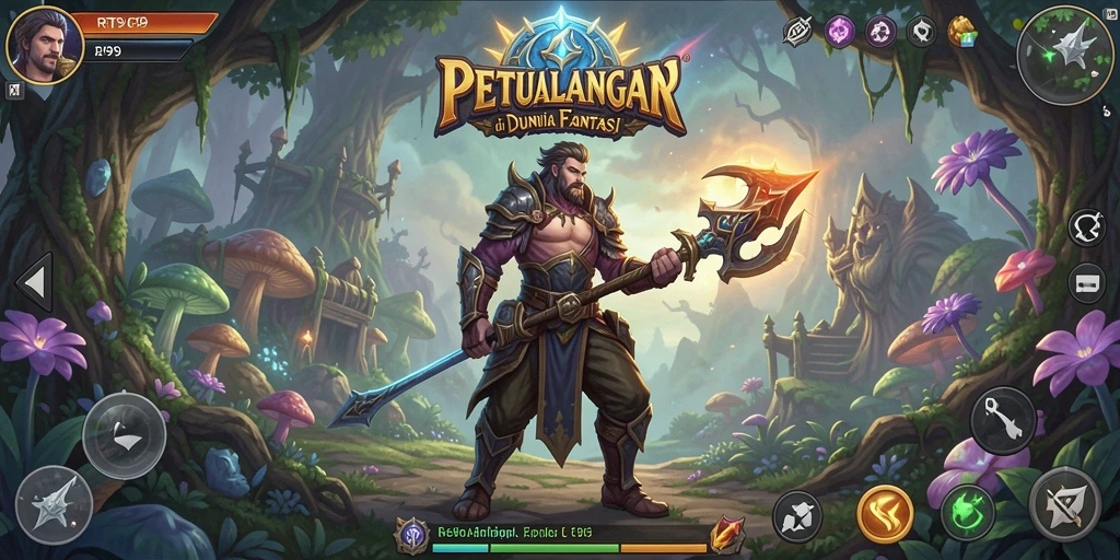 Gameplay menarik di dunia fantasi RT99 dengan karakter kuat.