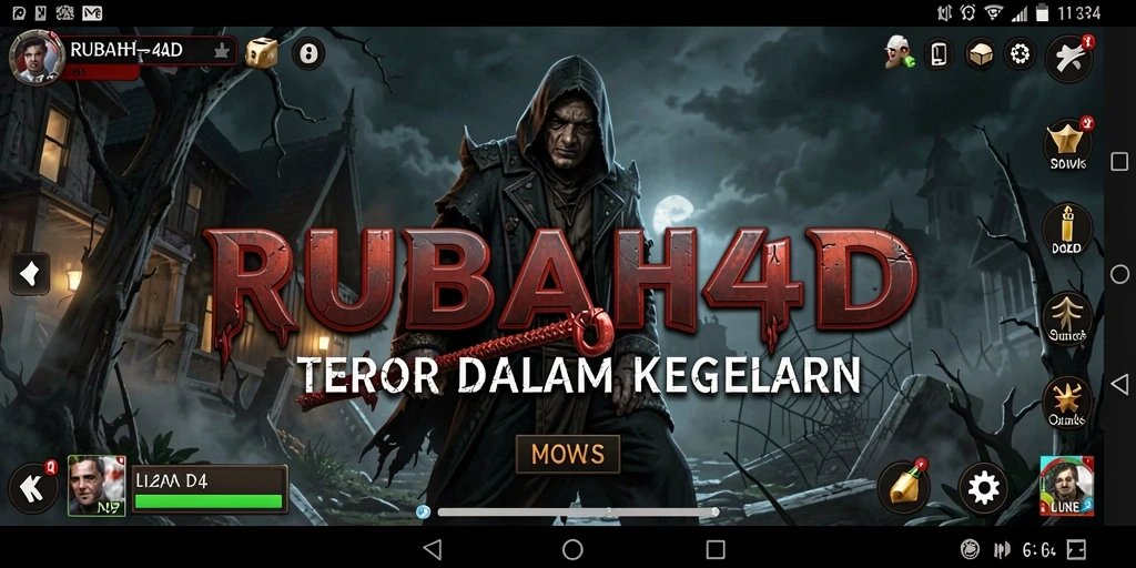 Tampilan menyeramkan dari gameplay RUBAH4D yang mencekam.
