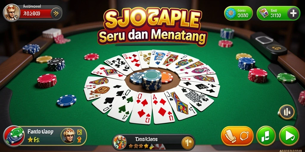 Tampilan gameplay seru SJO777 yang menampilkan aksi Gaple.