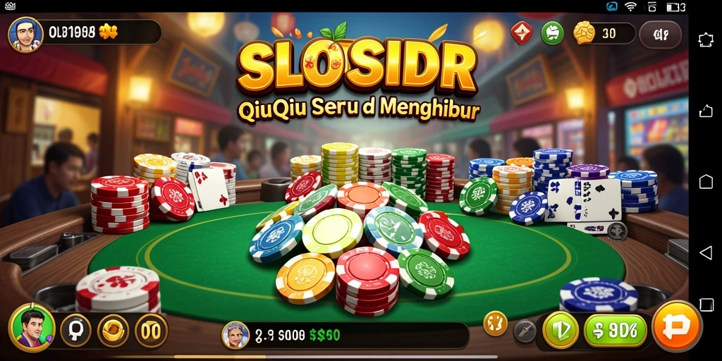 Tampilan gameplay seru dalam SLOTSIDR dengan fitur QiuQiu.