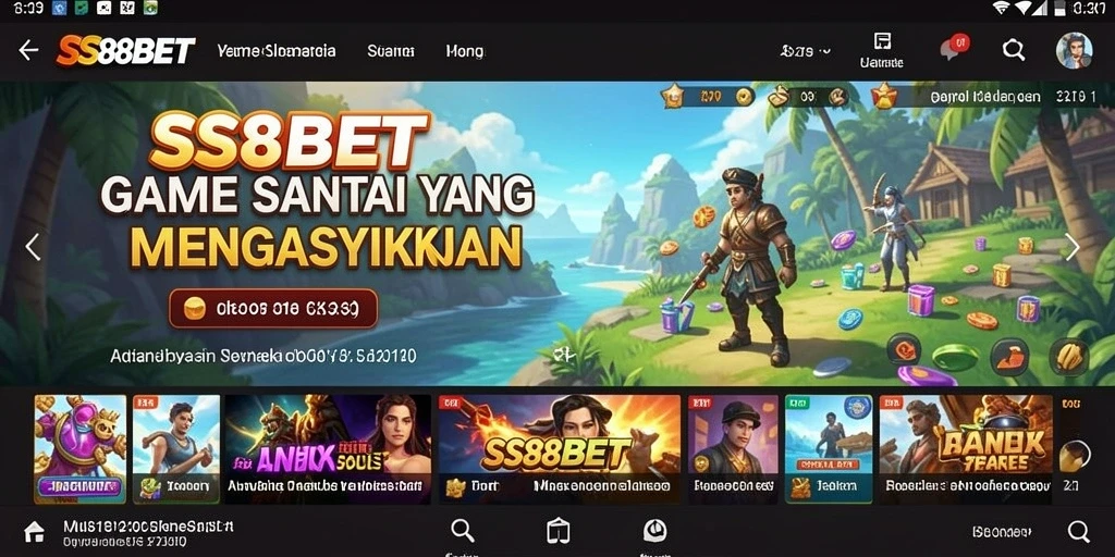 Tampilan gameplay SS88BET yang menggembirakan dan menantang.