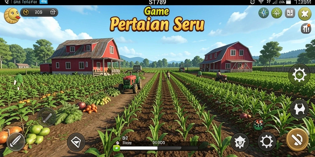 Tampilan gameplay ST789 yang menarik dengan aktivitas pertanian.