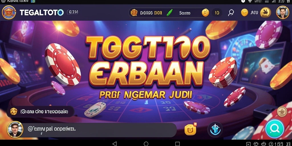 Tampilan utama TEGALTOTO dengan berbagai permainan Kasino yang menarik.